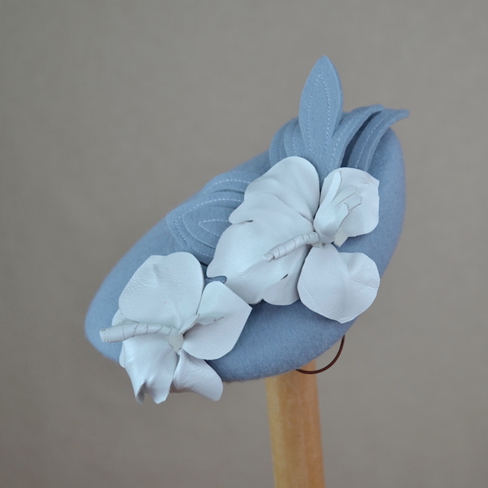 pale blue fascinator hat