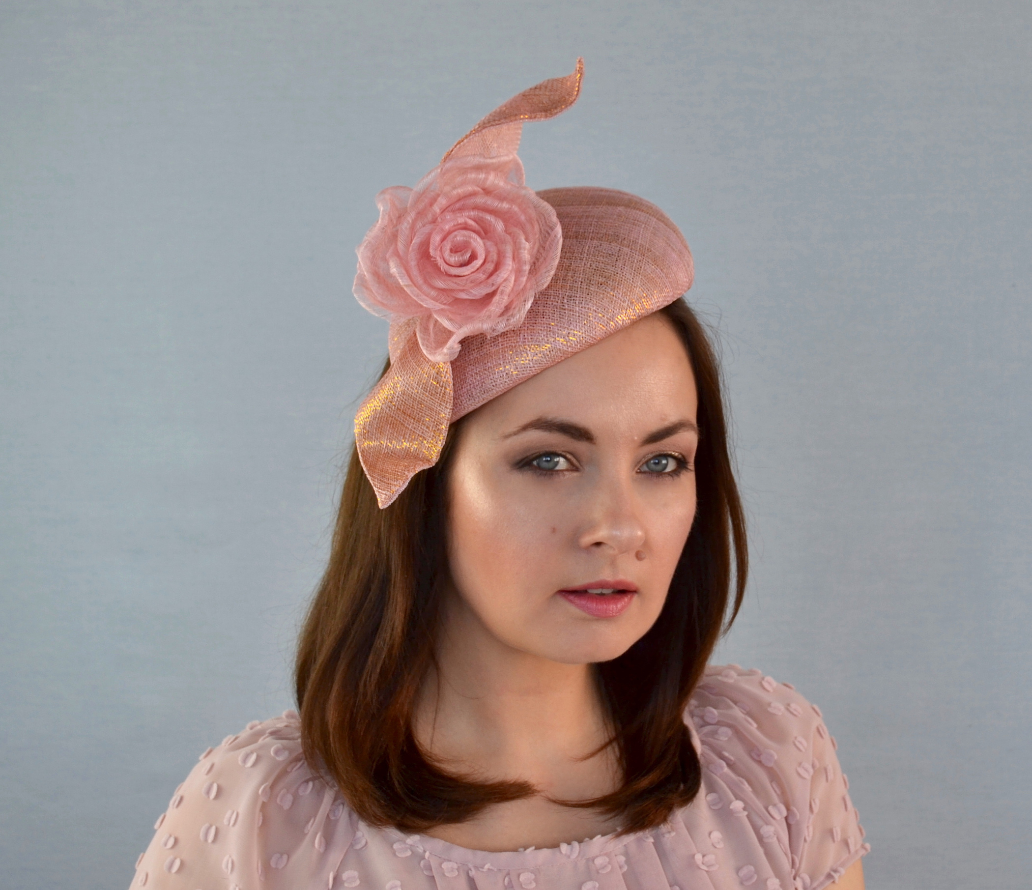 ARWEN - Fuchsia Pink Pillbox Hat With Feathers | RUBINA Millinery